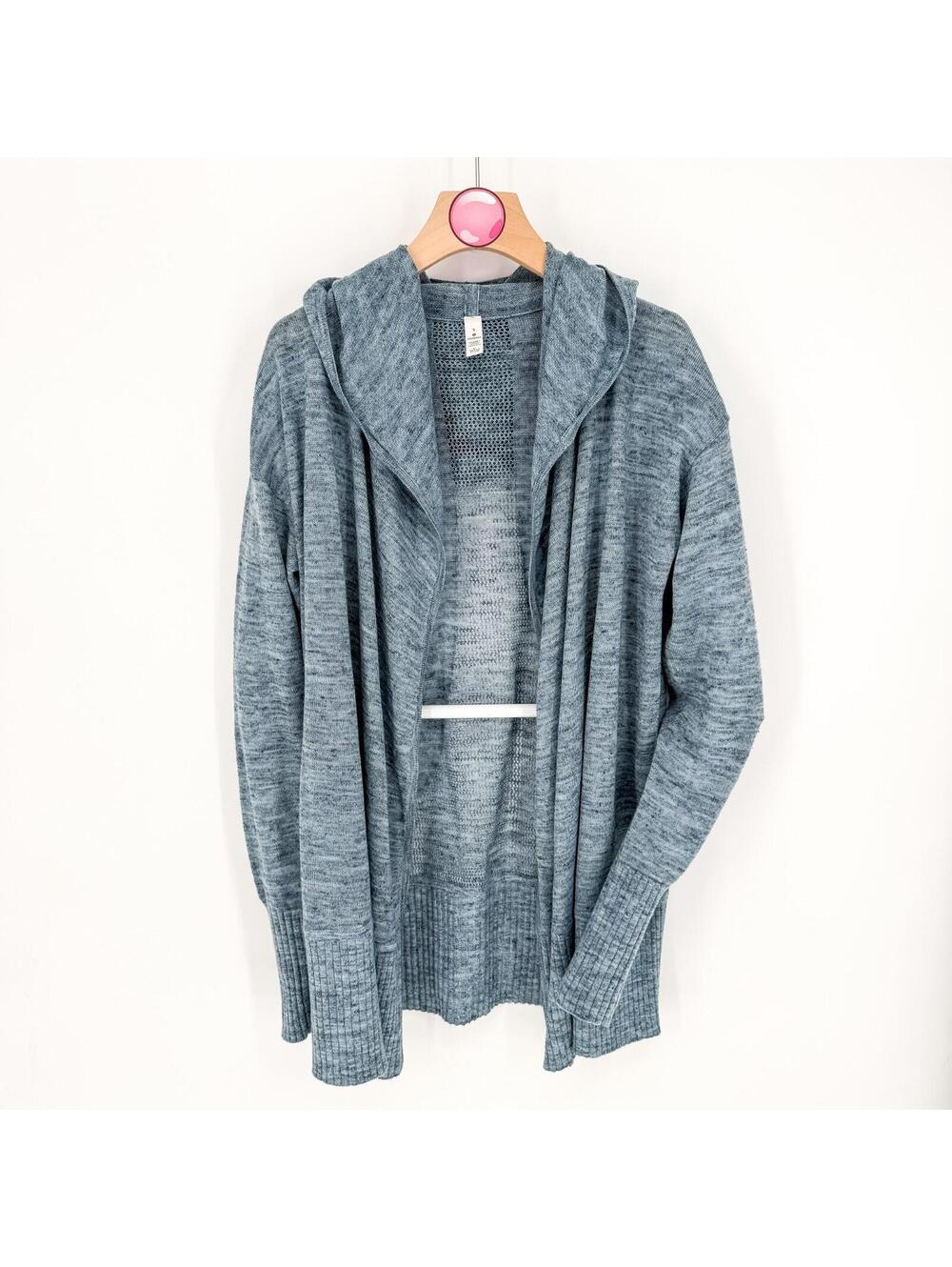 Lululemon Open Front Hooded Cardigan Athleisure Coastal Blue Women’s Small